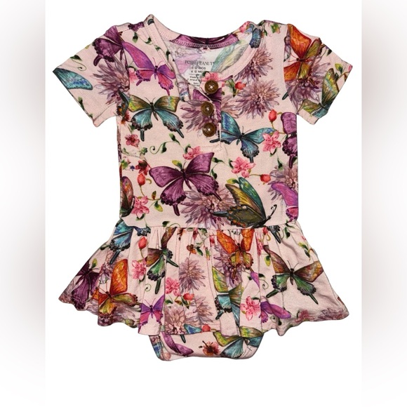 Posh Peanut Other - Posh Peanut Twirl Skirt in Watercolor Butterfly